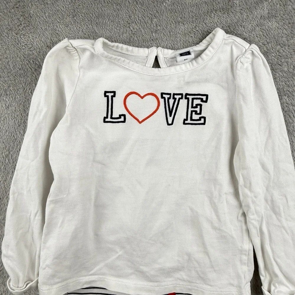 Janie‎ and Jack Valentine's Day Outfit Size 2T Shirt Pants Hearts Coquette Cute